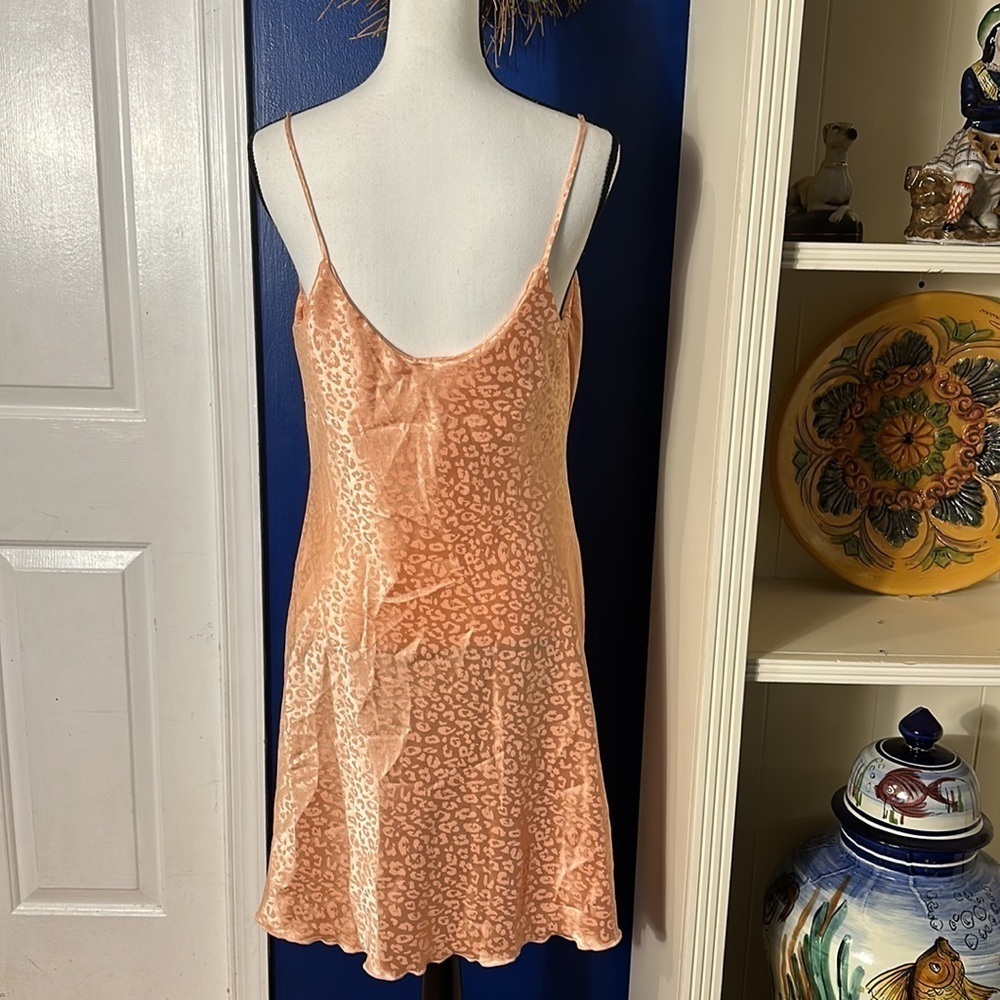 Women’s See You Monday Pink Animal Print Slip Dress Size Large - Picture 5 of 10